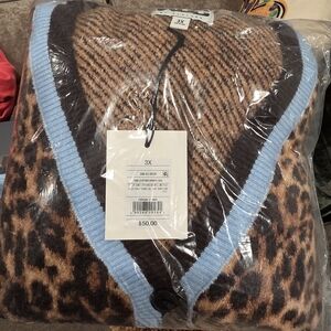 KBB by Kahlana Women's Slouchy Cardigan- 3x